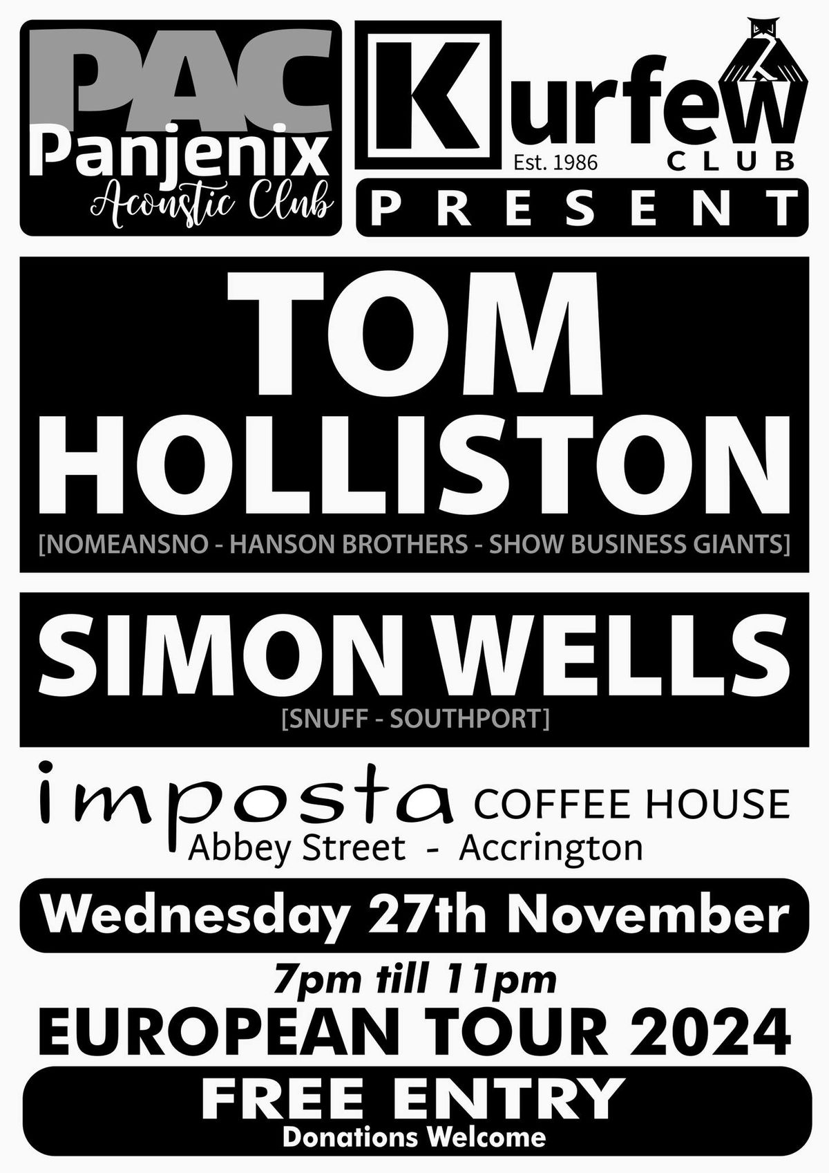 PAC with Tom Holliston & Simon Wells