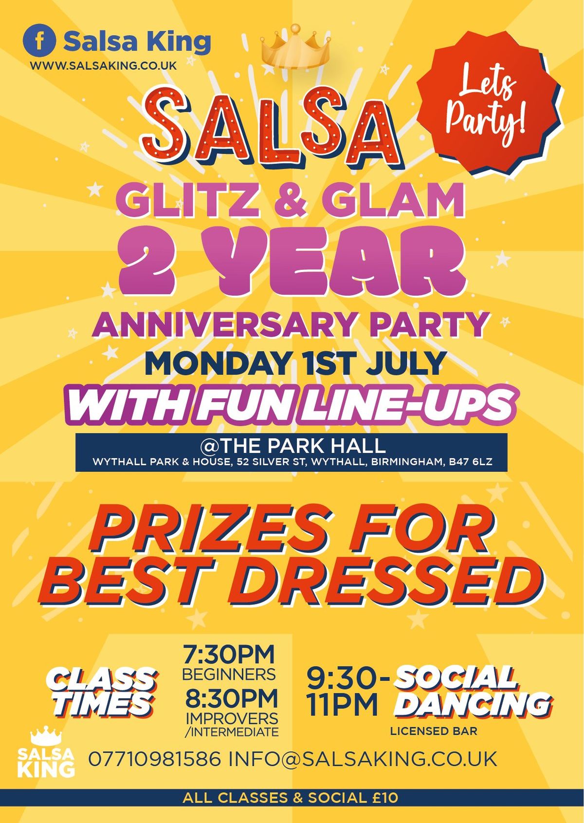 Salsa King 2 Year Anniversary Party - Glitz & Glam - Wythall Birmingham