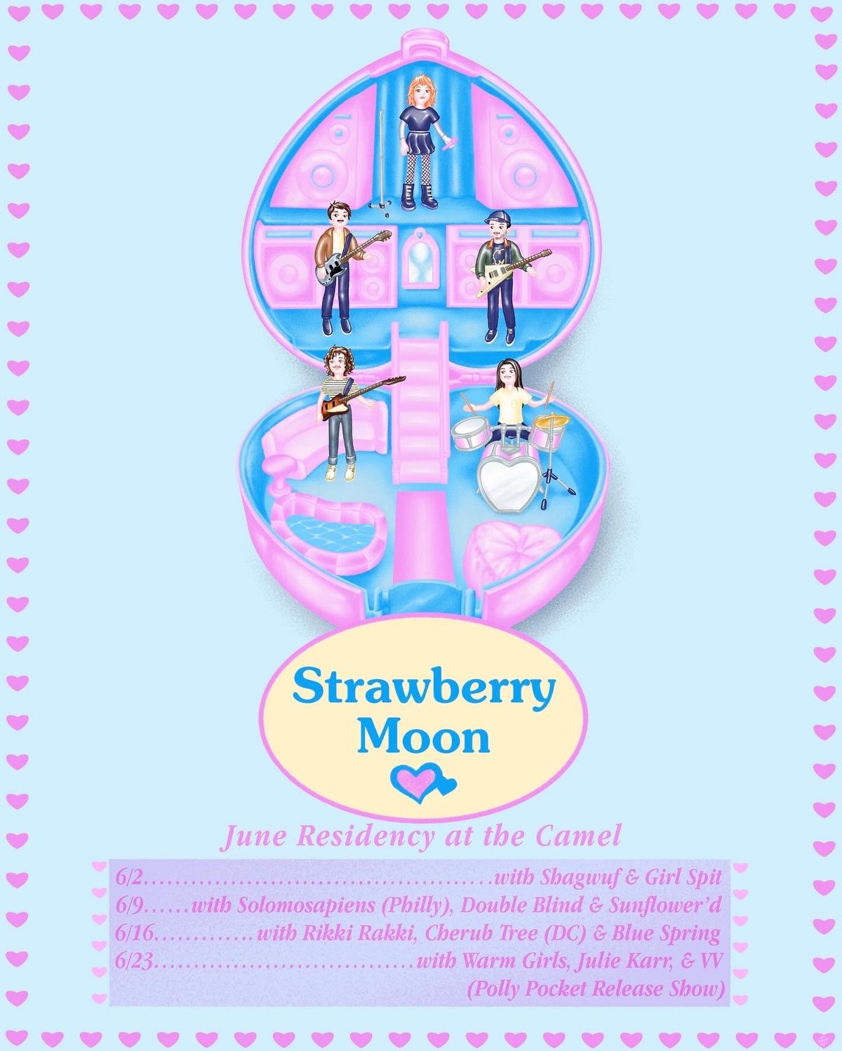 June 2024 Staff Pick Strawberry Moon w\/ Rikki Rakki, Cherub Tree, & Blue Spring at The Camel 6.9