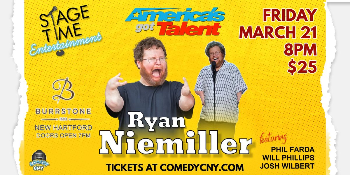 AGT's Ryan Niemiller in Utica with Comedy CNY