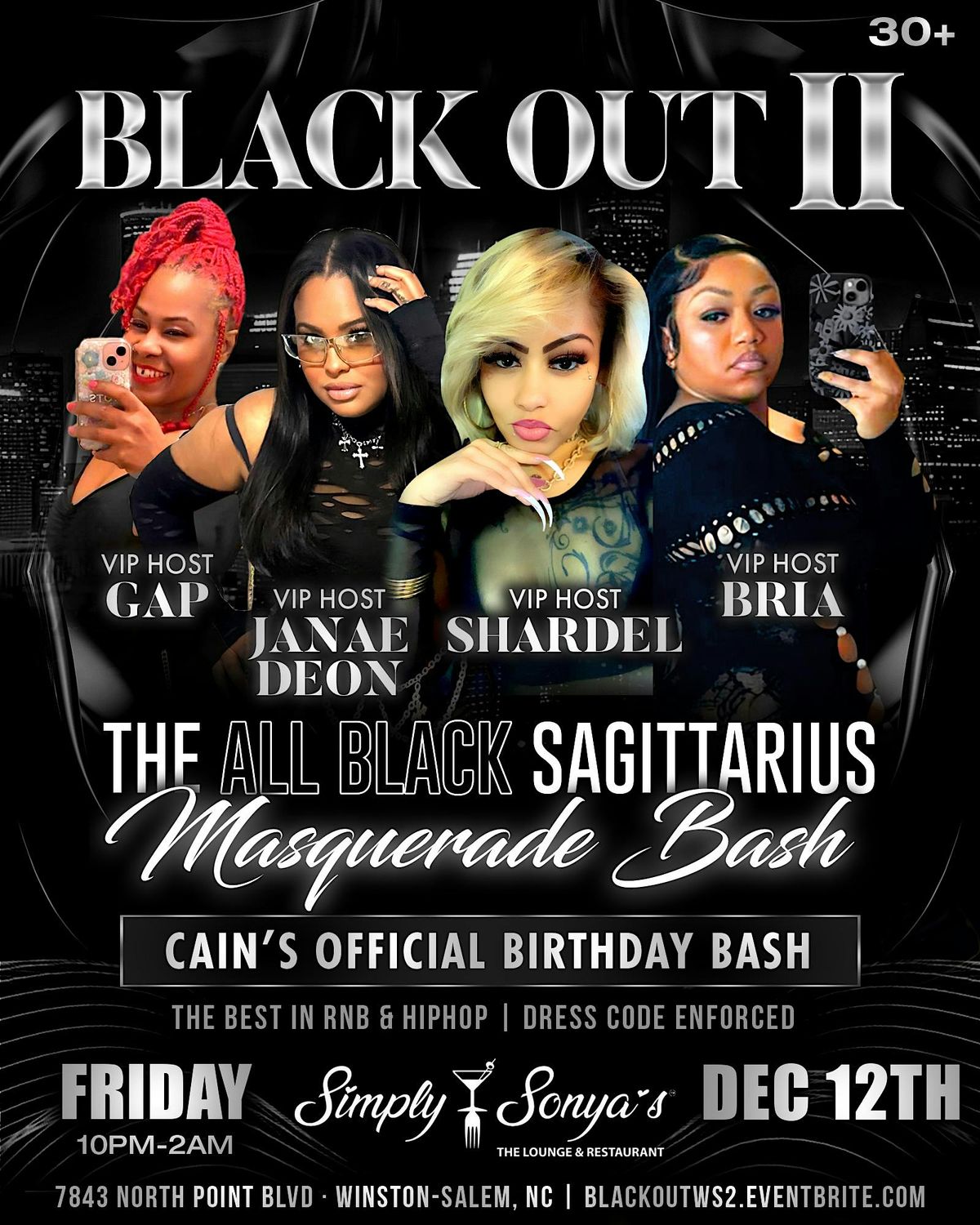 Blackout ll The All Black Masquerade Party