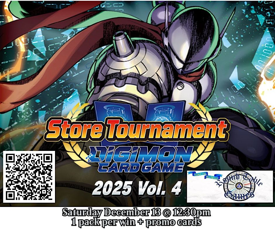 Digimon The Card Game Official  December Store Tournament at RTG