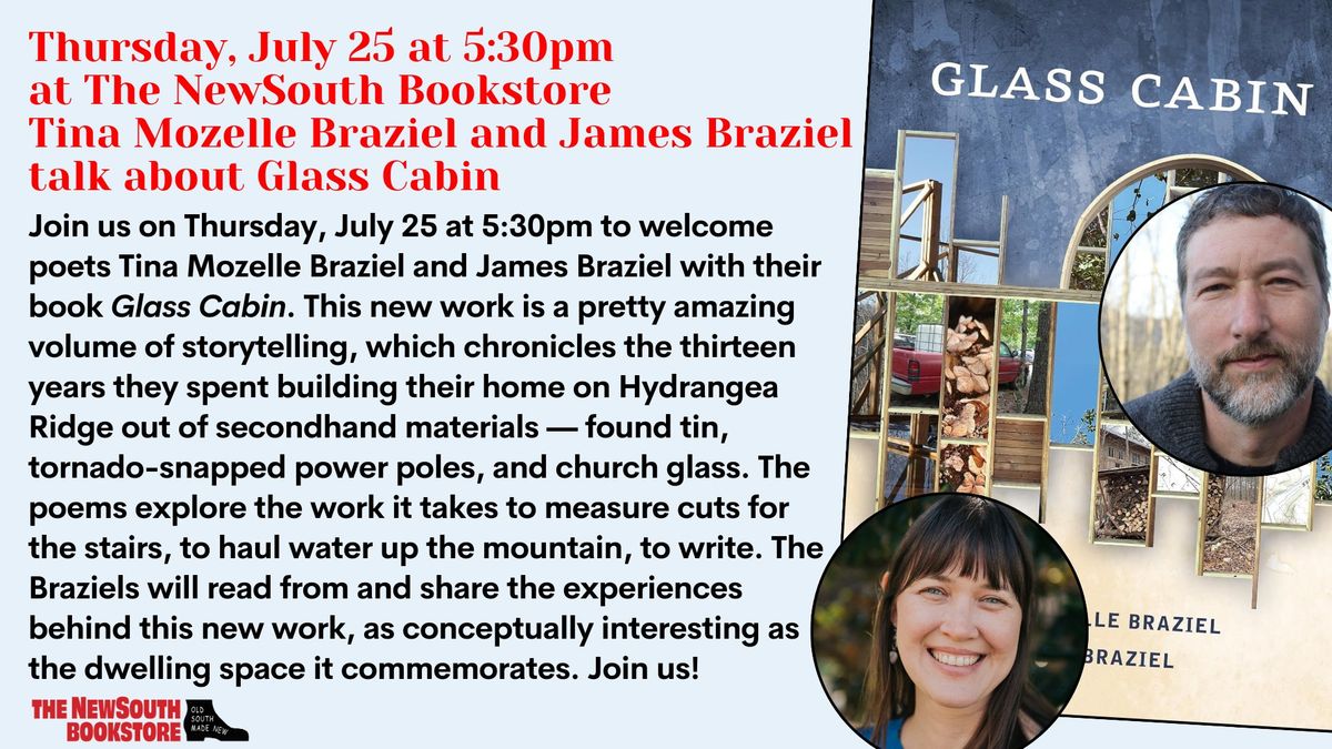 Tina Mozelle Braziel and James Braziel at The NewSouth Bookstore Thursday, July 25 at 5:30pm!