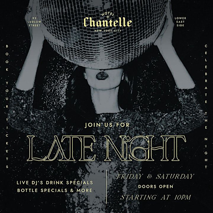HOTEL CHANTELLE ROOFTOP Friday Nights FREE Guest List w/ RSVP, Hotel