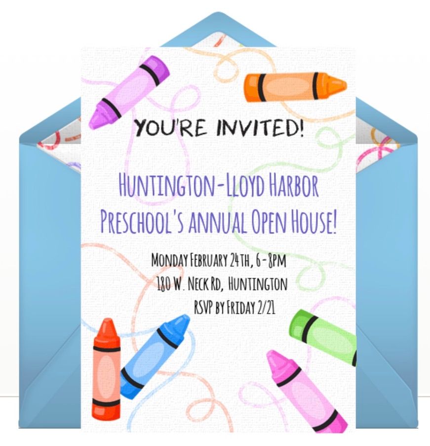 Huntington- Lloyd Harbor Preschool's Annual Open House!