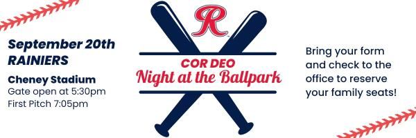 Cor Deo Night at the Ballpark 