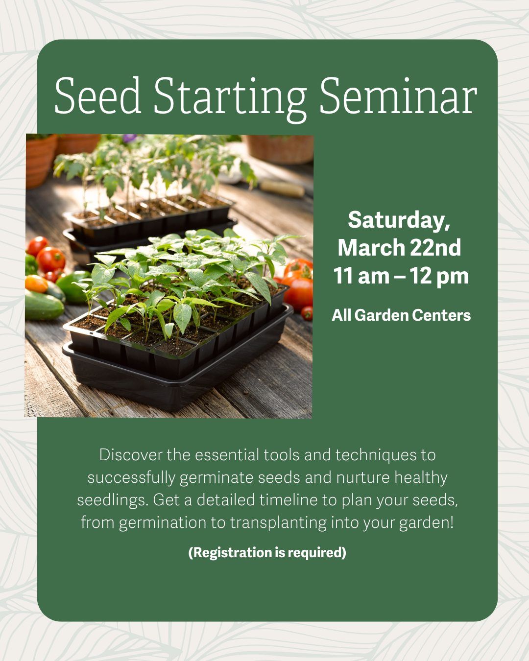 Seed Starting Workshop