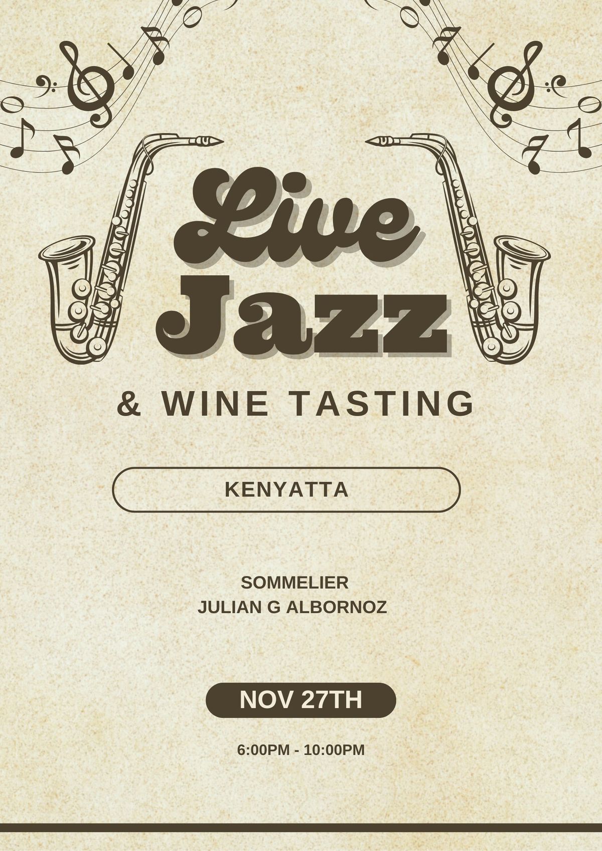 Live Jazz \/\/\/ Wine Tasting