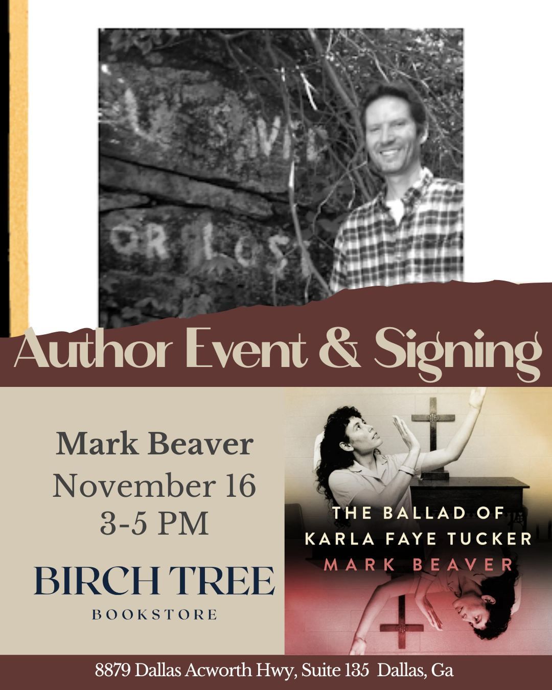 Author Event + Signing w\/ Mark Beaver, The Ballad of Karla Faye Tucker