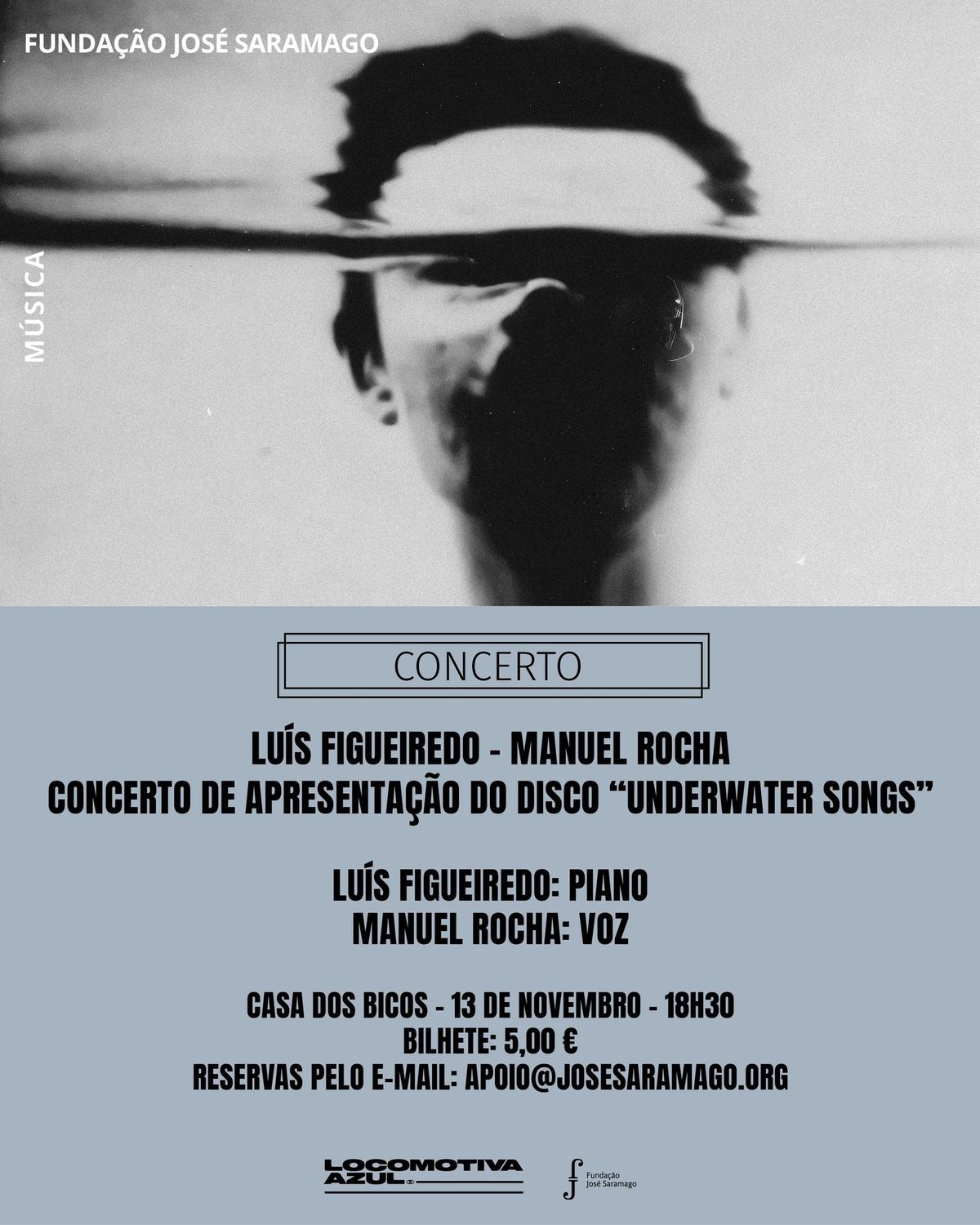 Apresenta\u00e7\u00e3o do disco \u201cUnderwater Songs\u201d, de Lu\u00eds Figueiredo e Manuel Rocha