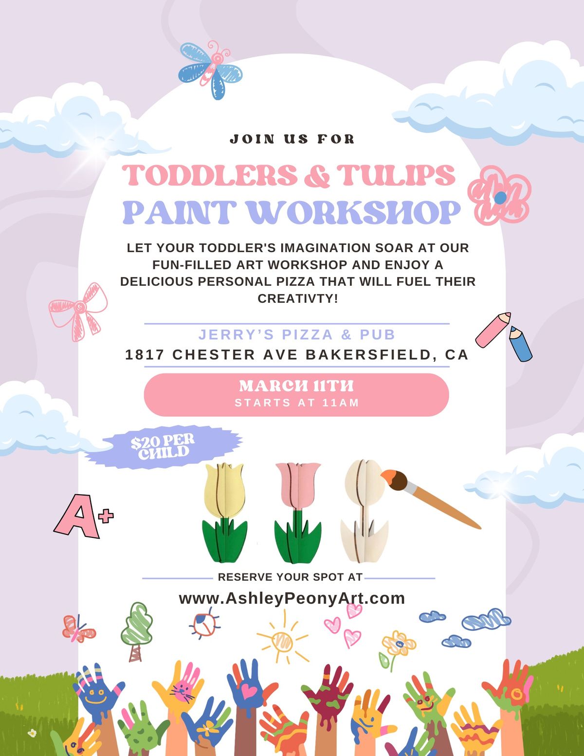 Toddlers & Tulips Paint Workshop