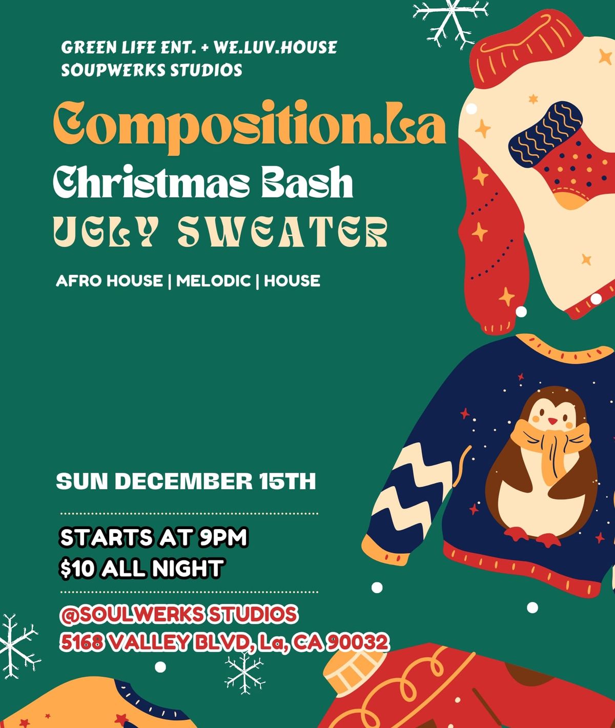 COMPOSITION.LA | CHRISTMAS UGLY SWEATER BASH