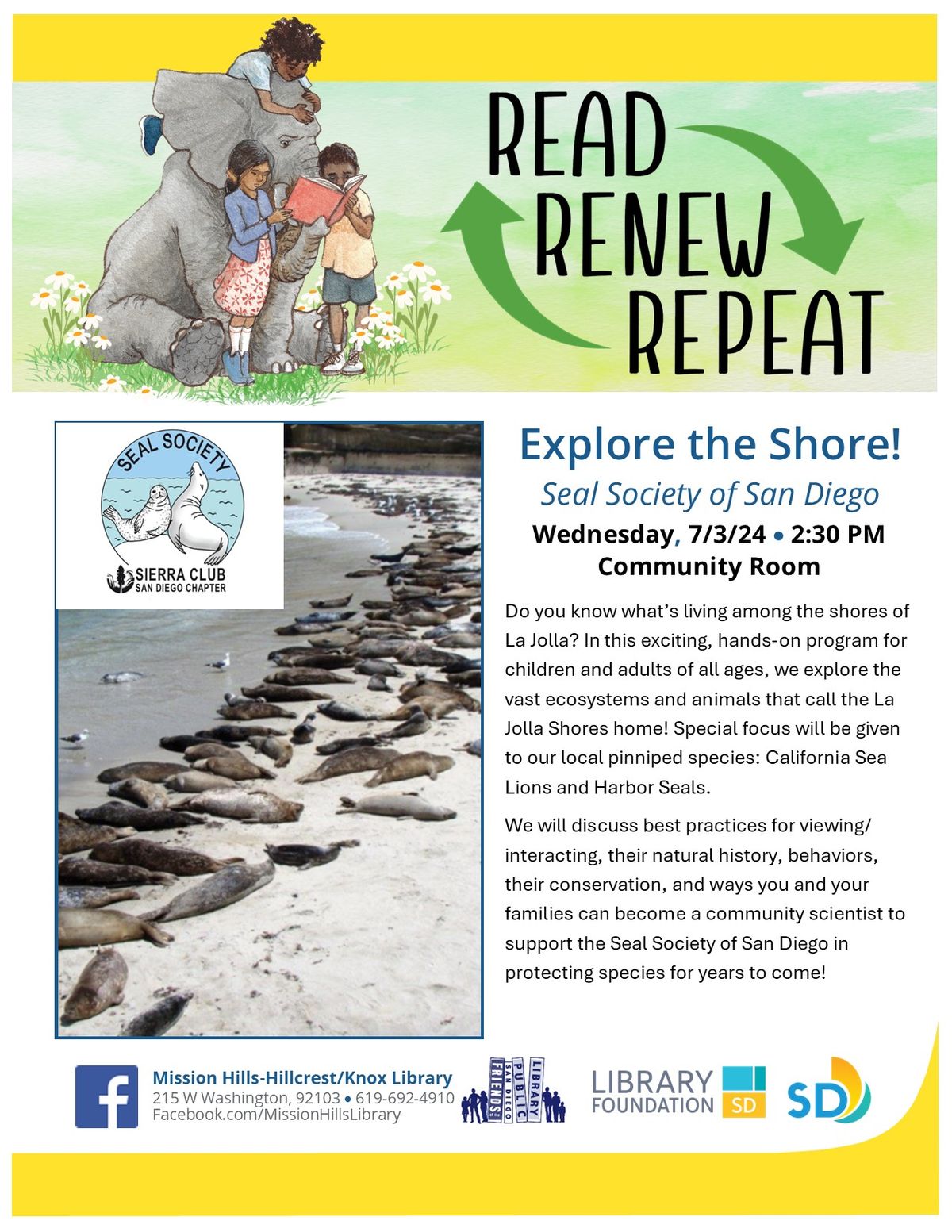 Explore the Shore! Seal Society of San Diego