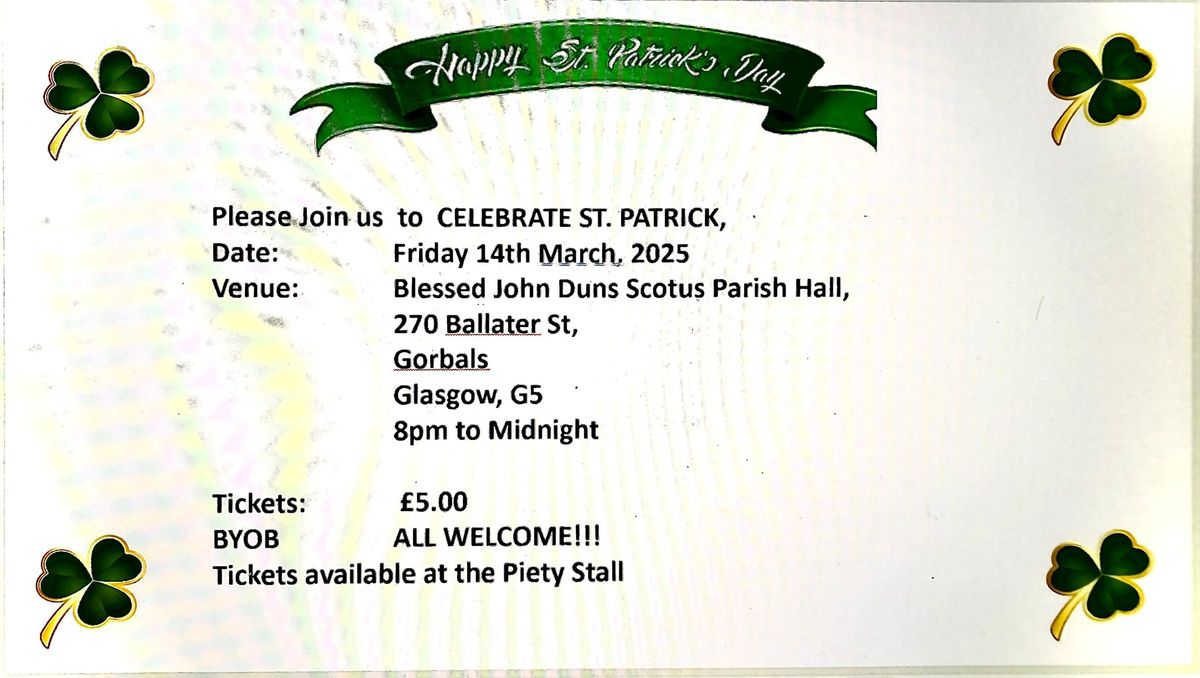 St Patrick's Social