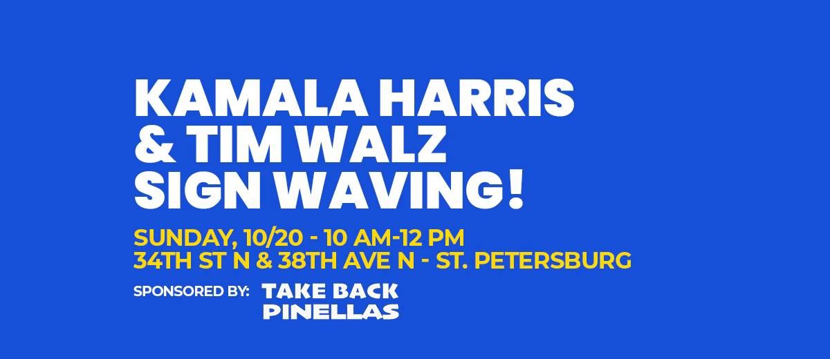 Harris\/Walz Sign Waving Rally in St. Petersburg