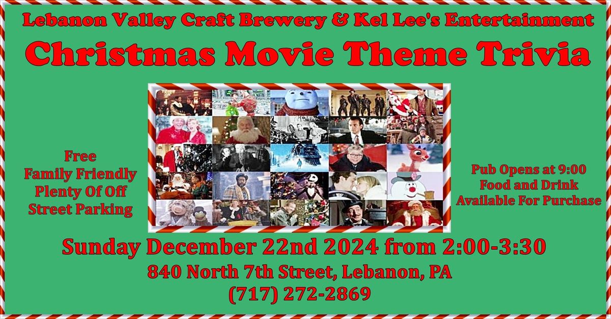 Christmas Movie Theme Trivia at Lebanon Valley Craft Brewery