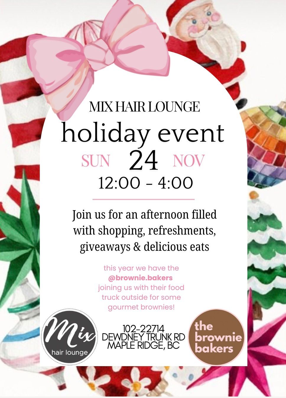 Mix hair lounge- annual holiday shopping event! 