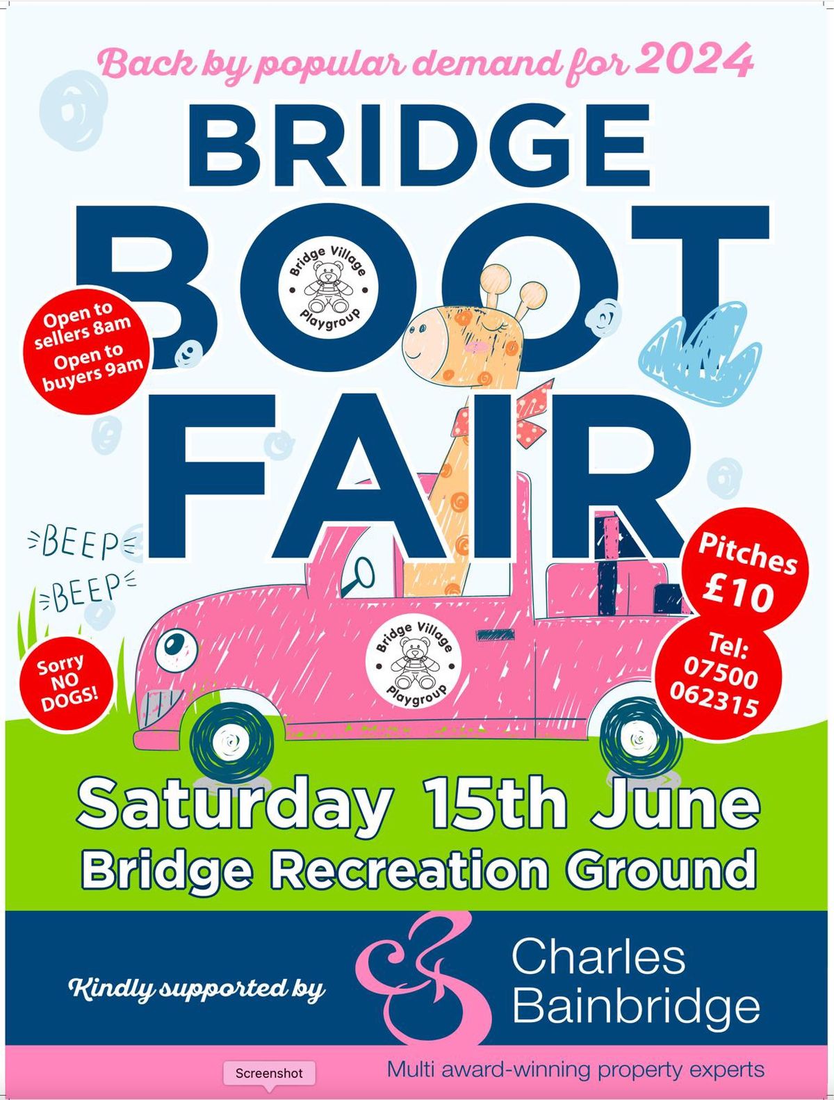 Bridge Village Playgroup boot fair