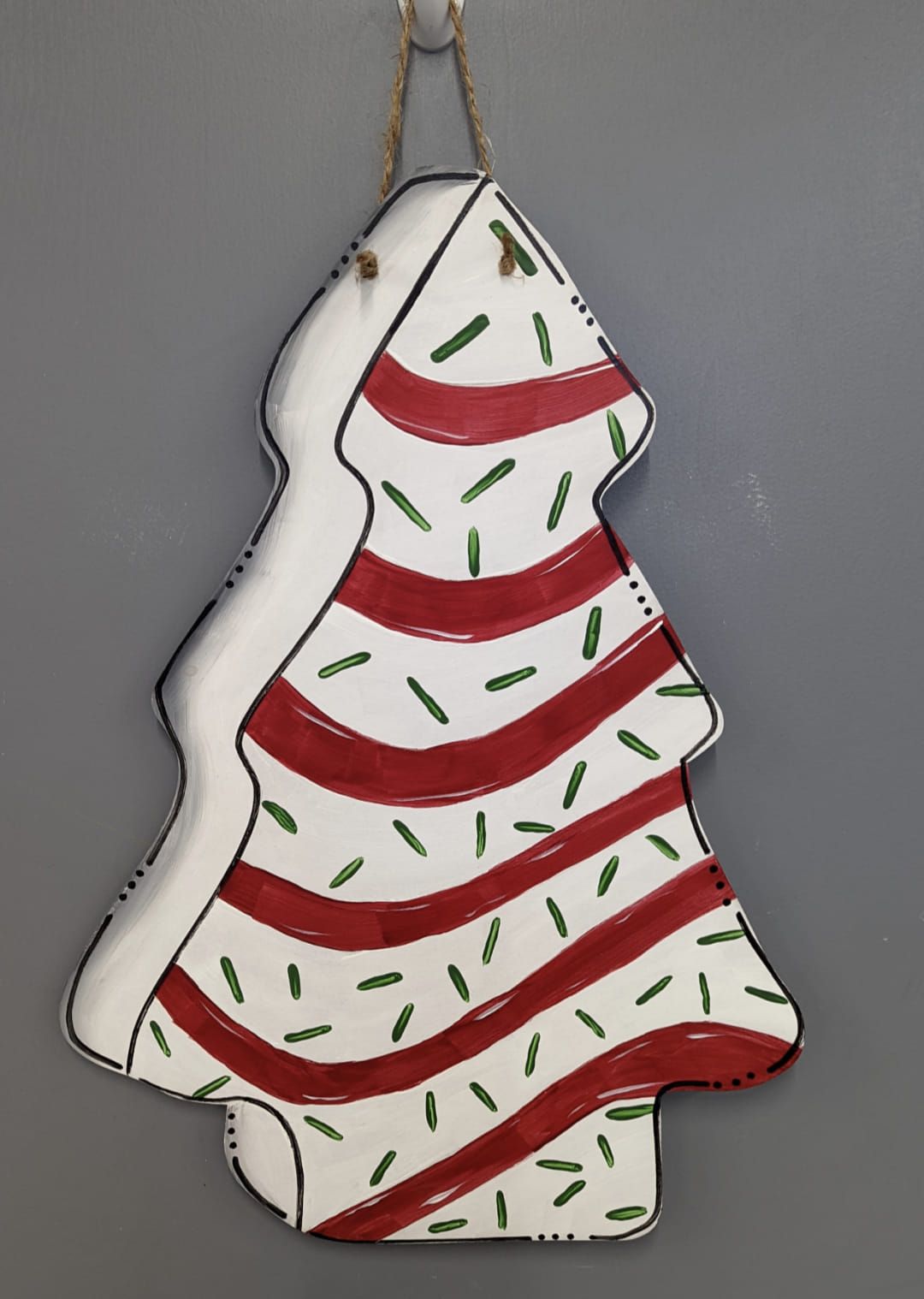 Christmas Tree Cake Door Hanger