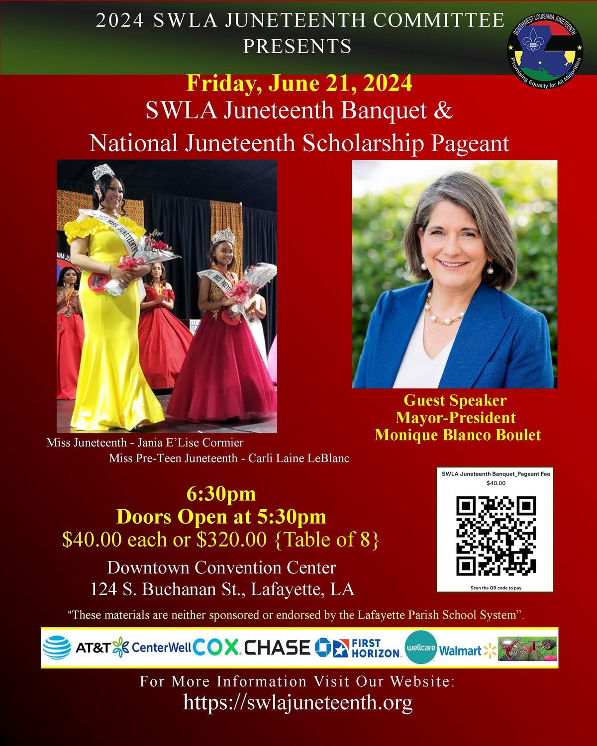 SWLA Juneteenth Banquet & National Juneteenth Scholarship Pageant