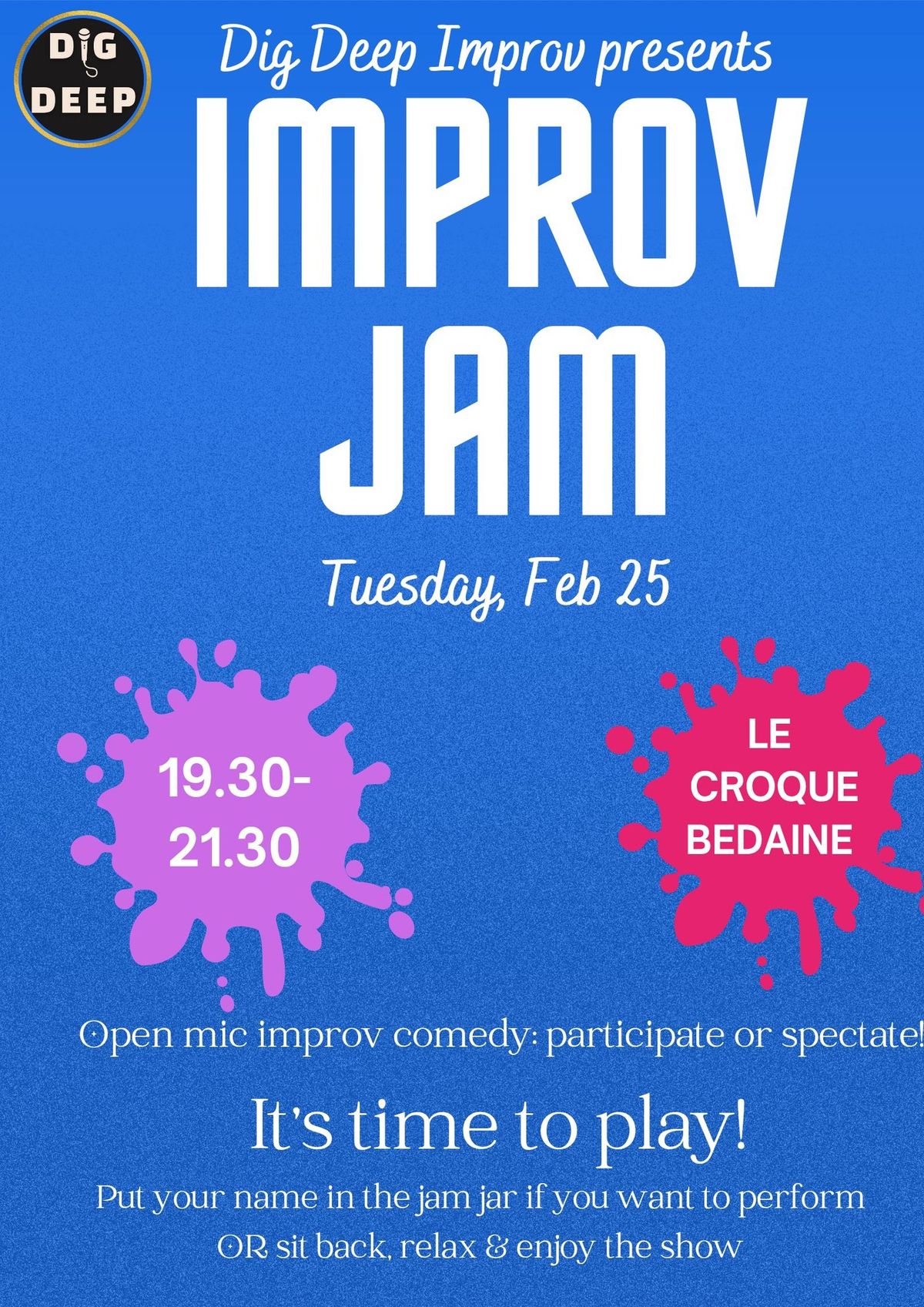 Improv Jam: comedy show Feb 25