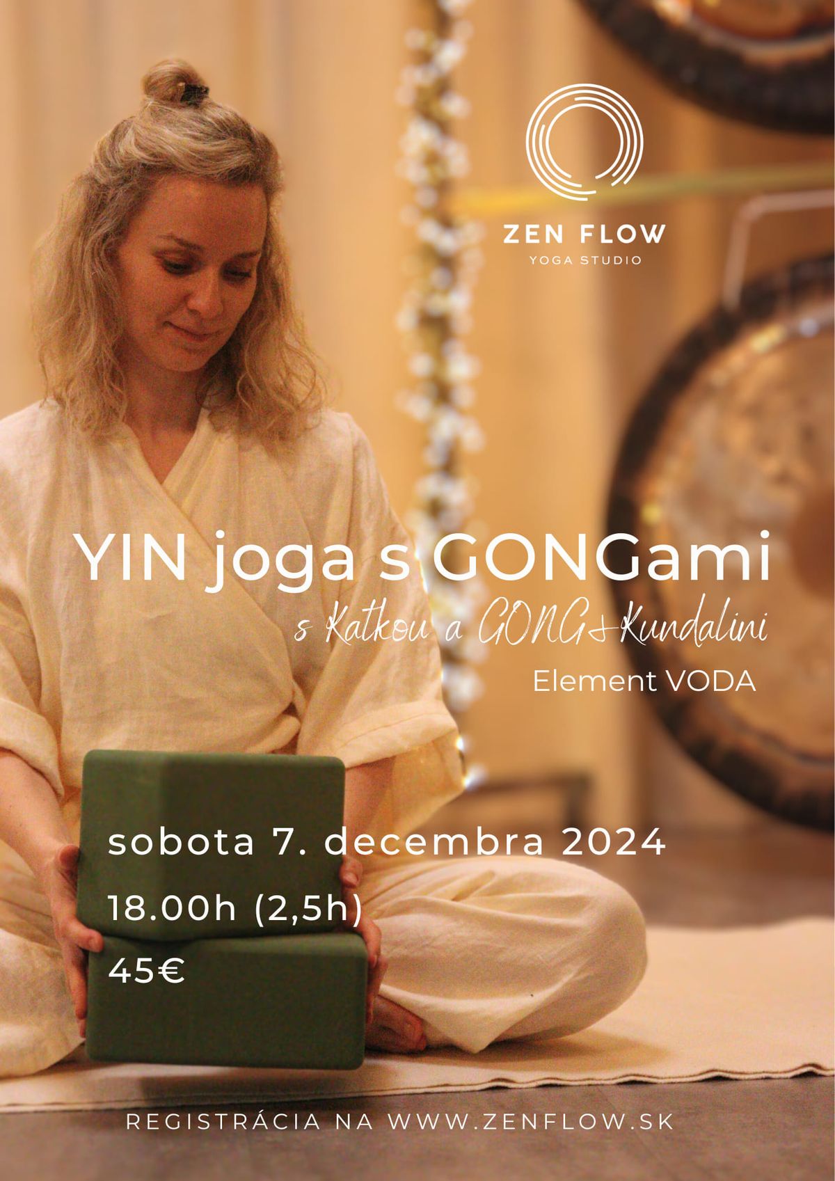 Yin Yoga & Vesm\u00edrne gongy element Voda (obli\u010dky a mo\u010dov\u00fd mech\u00far) 