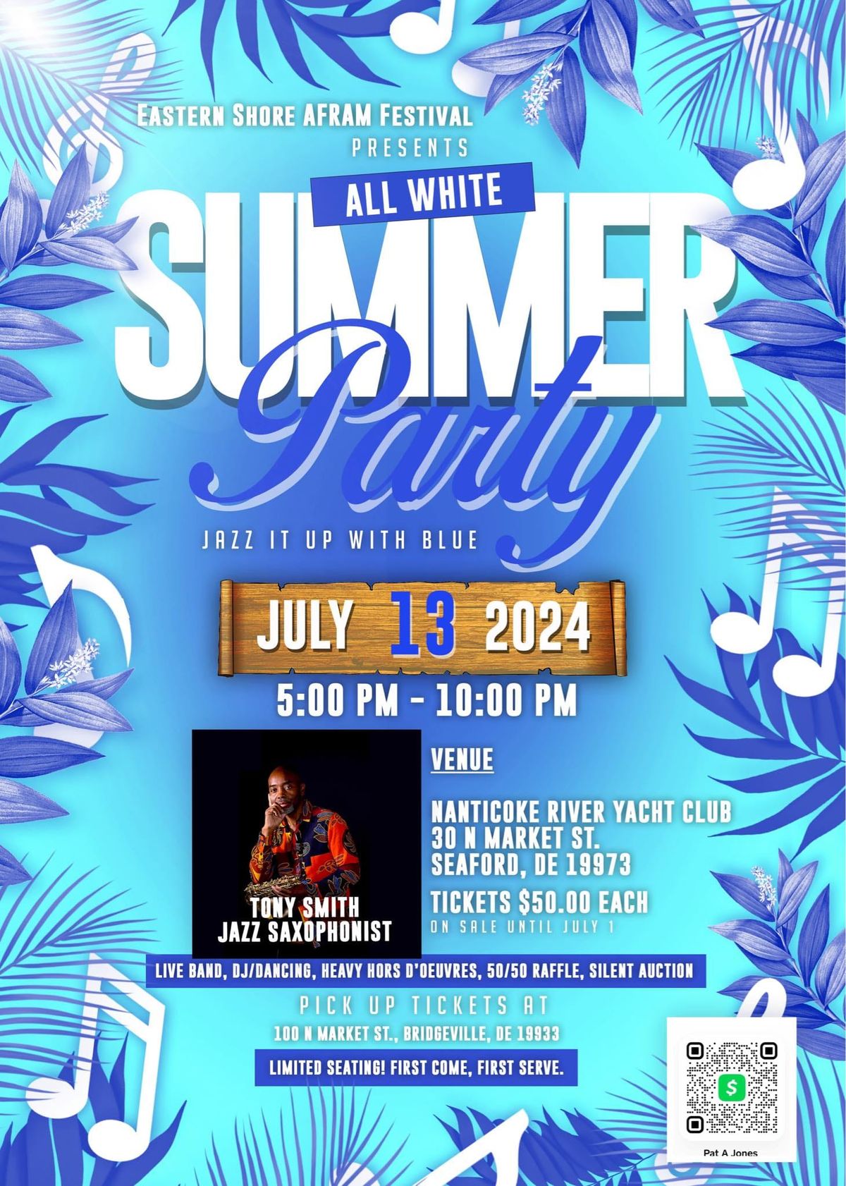 All White Party JAZZ it up with BLUE 