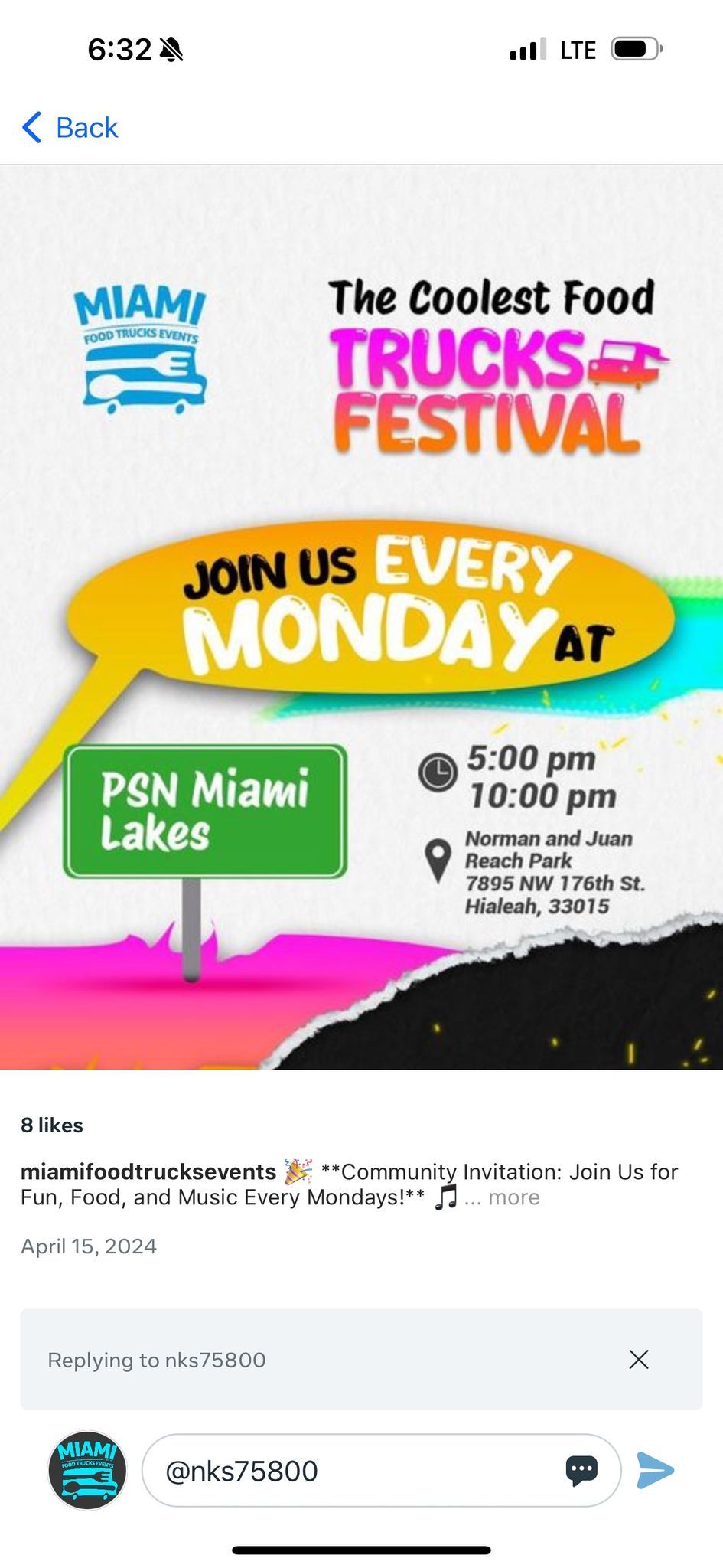 Food Trucks Mondays At Miami Lakes Psn Park