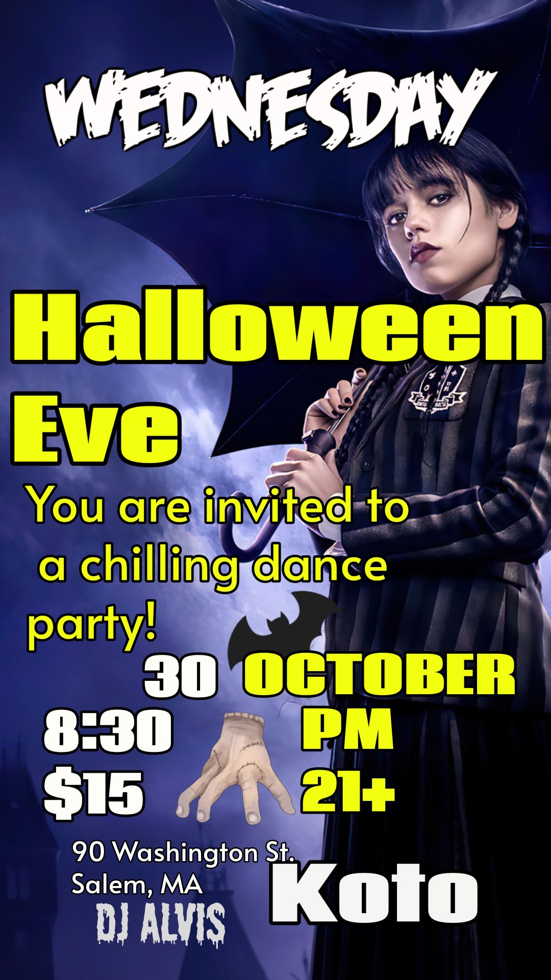 WEDNESDAY'S Halloween Eve Dance Party