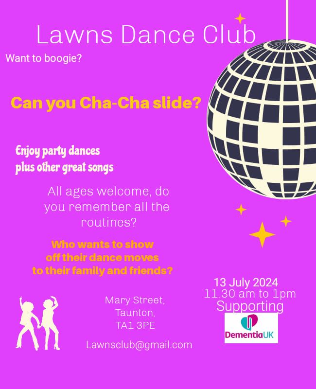Party dances- all ages welcome, supporting Dementia UK 