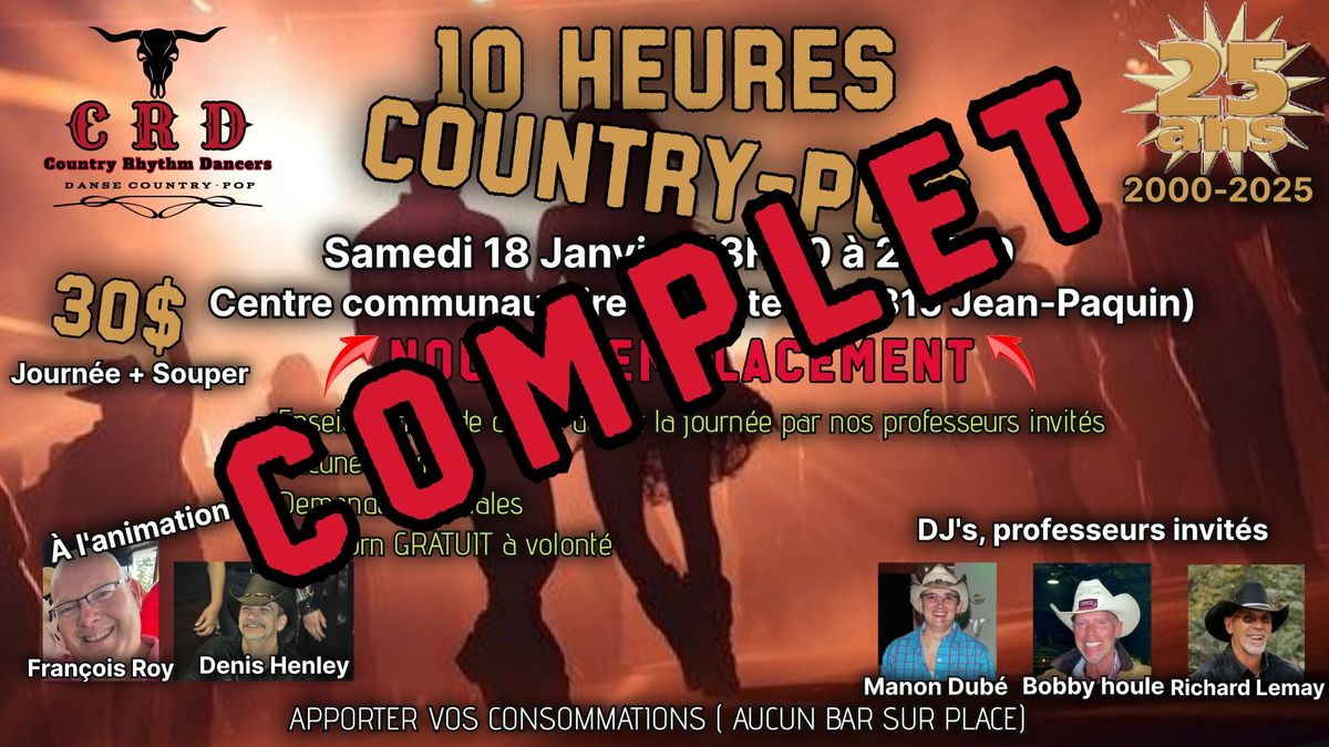 10 Heures de danse Country-pop