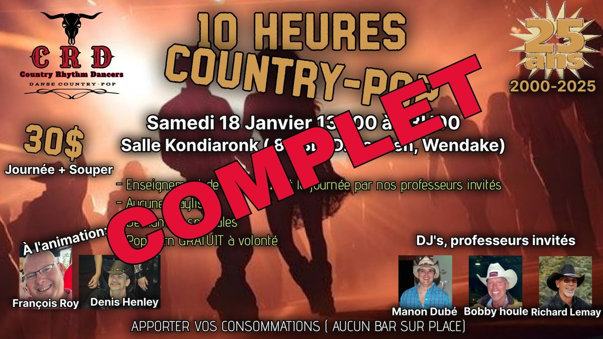 10 Heures de danse Country-pop