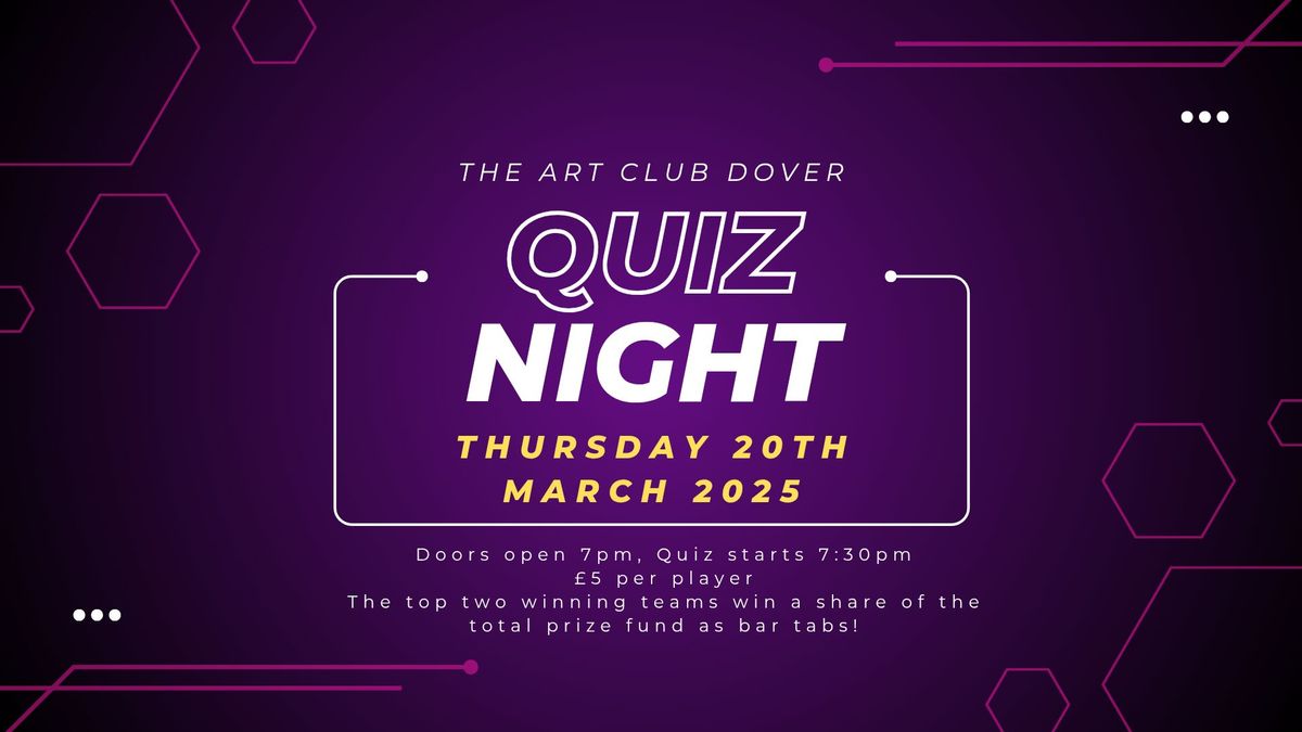 The Art Club Quiz Night Hosted by Mark Cridland