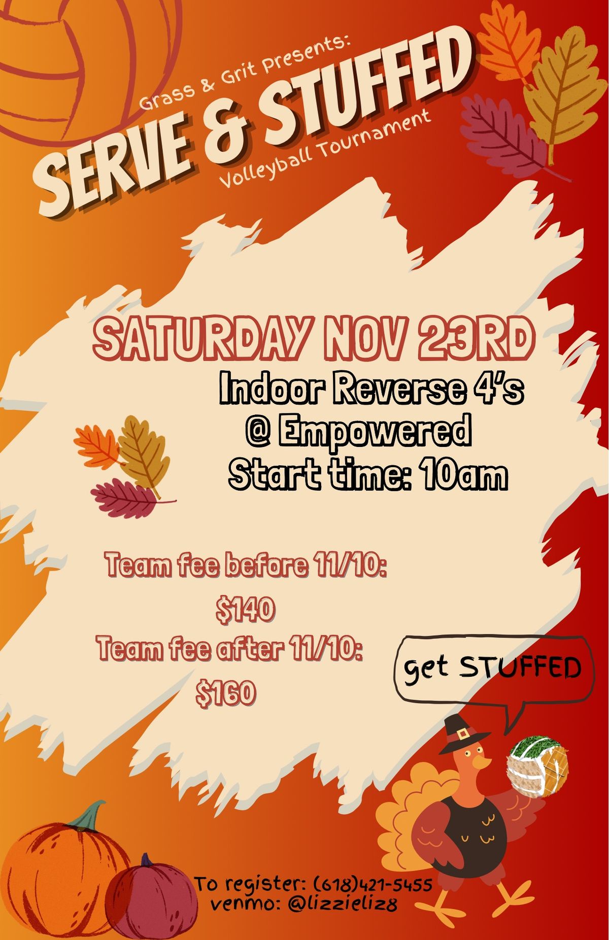 Serve & Stuffed Thanksgiving Tournament 