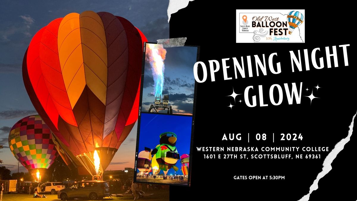 Opening Night Glow 2024 Old West Balloon Fest, Western Nebraska