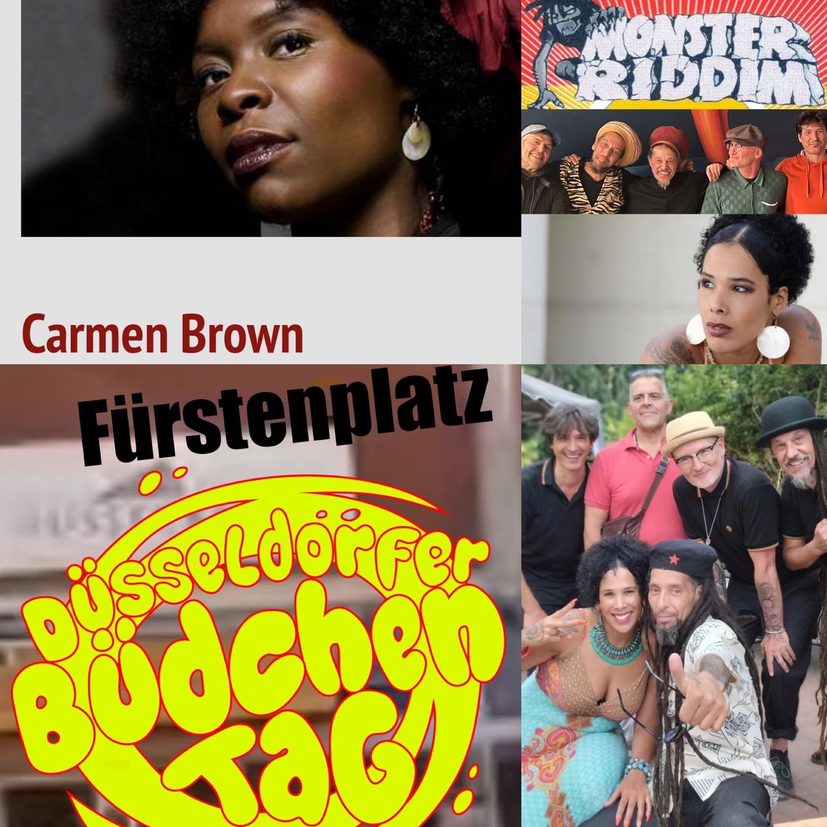 B\u00fcdchentag 2024 B\u00fchne F\u00fcrstenplatz AfroBeat und Reggae live mit Monster Riddim und Carmen Brown Band