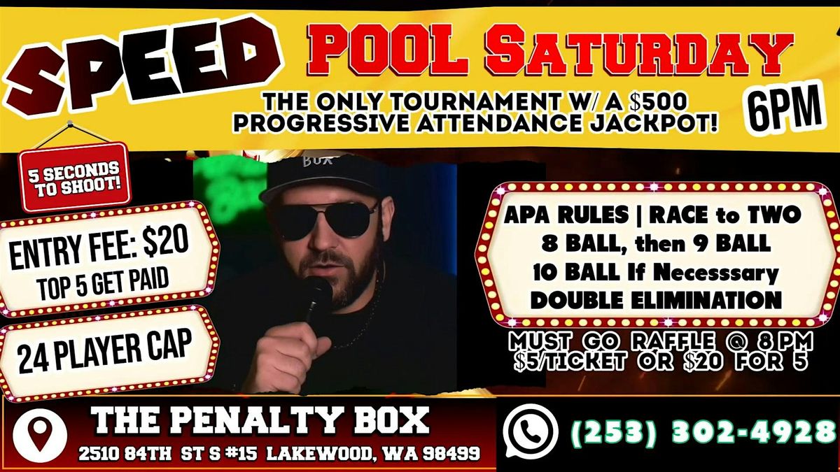 Speed Pool Saturday w\/ Chris Aldridge @ The Penalty Box