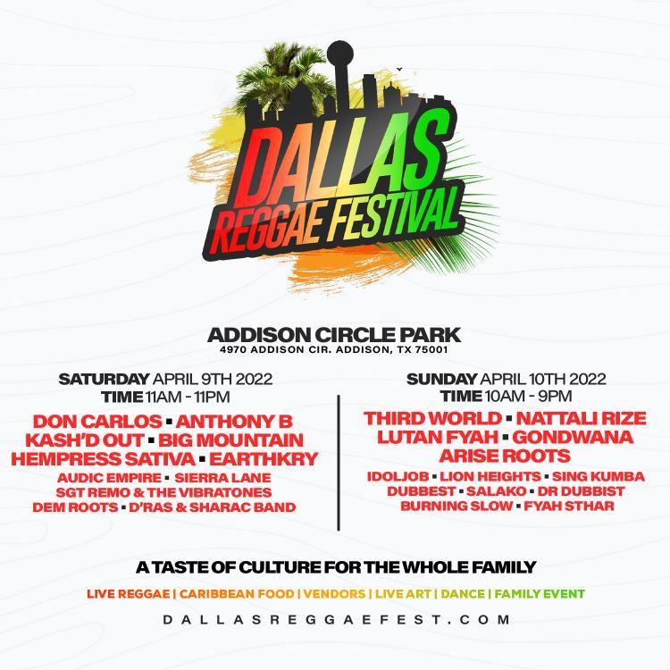 Dallas Reggae Fest 2022, Addison Cir, Addison, TX 75001, United States