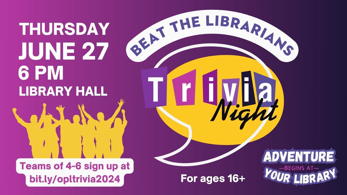 Beat the Librarians Trivia Night