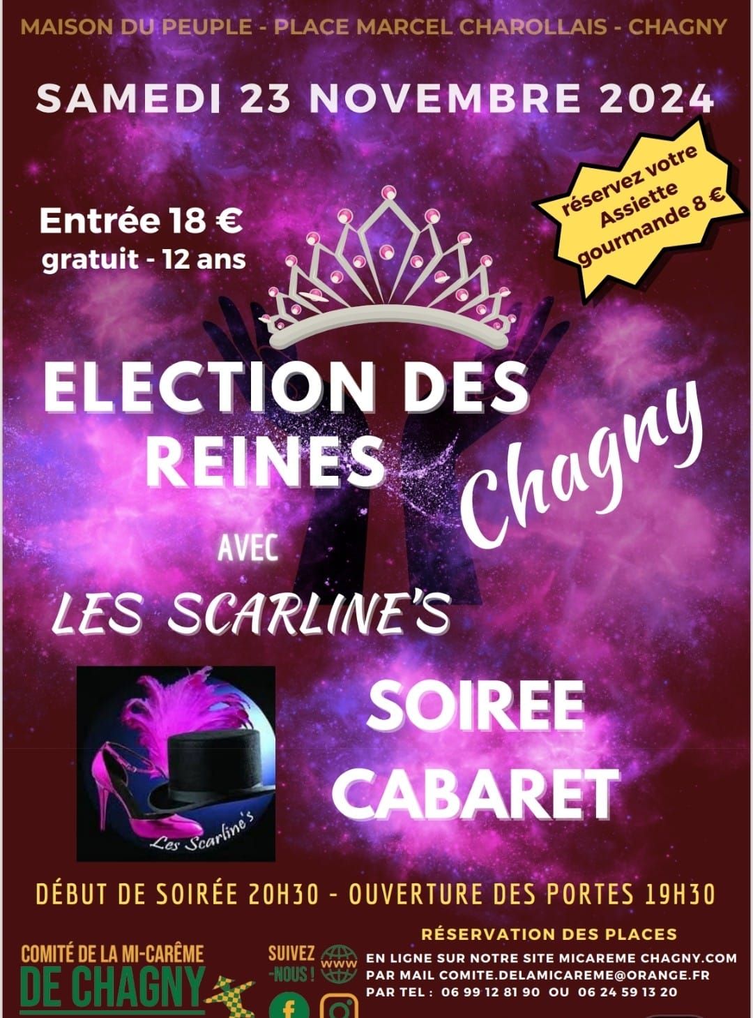 Soir\u00e9e cabaret- \u00c9lection des Reines 2025