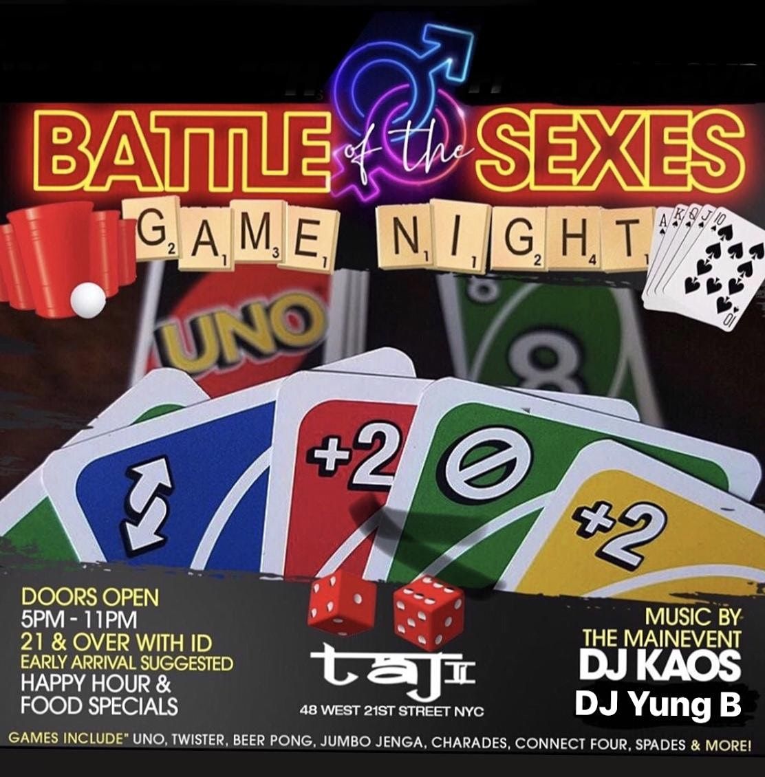 Battle of the Sexes Industry Happy Hour & Game night (Sponsor by Casamigos)