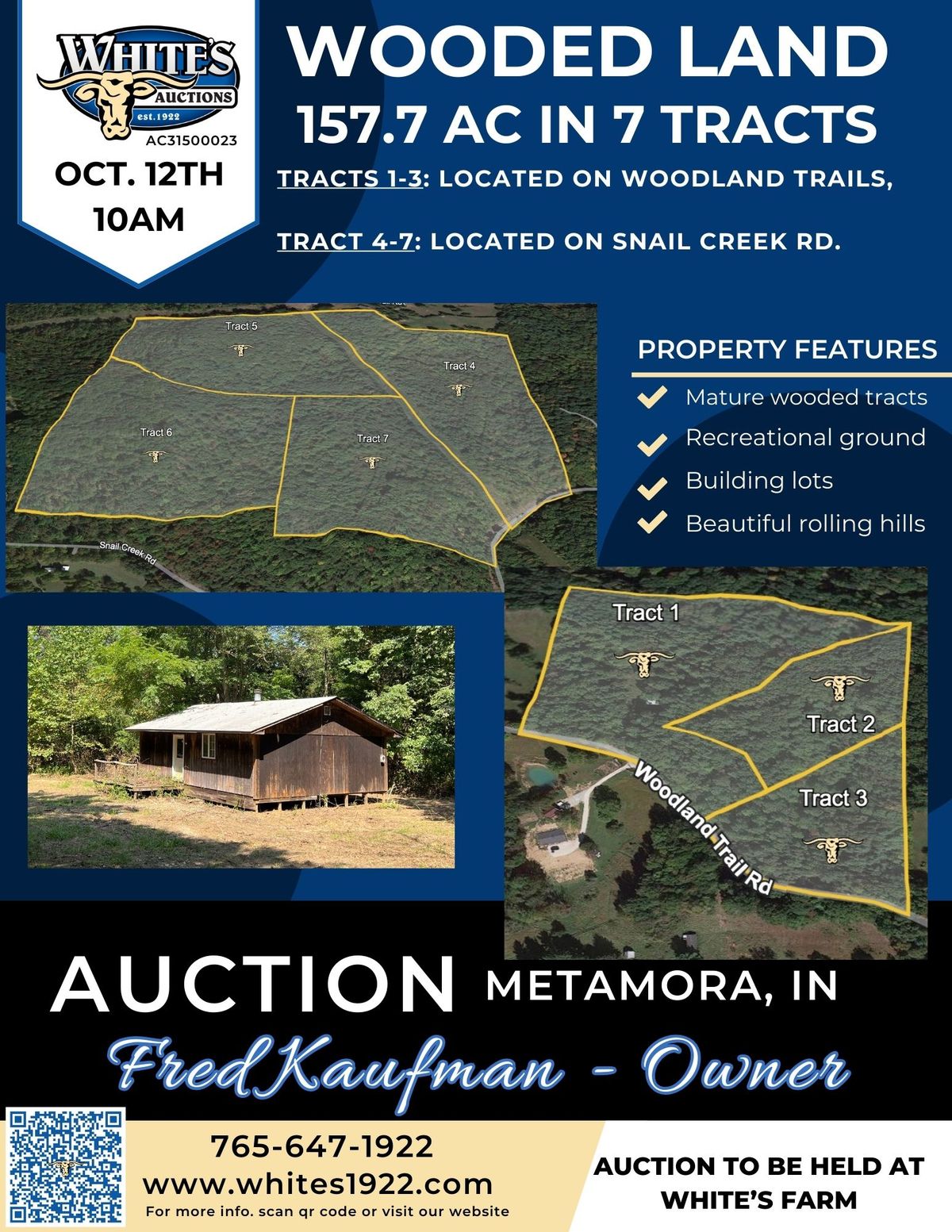 Auction: 157.7 Acres offered in 7 Tracts - Metamora, IN