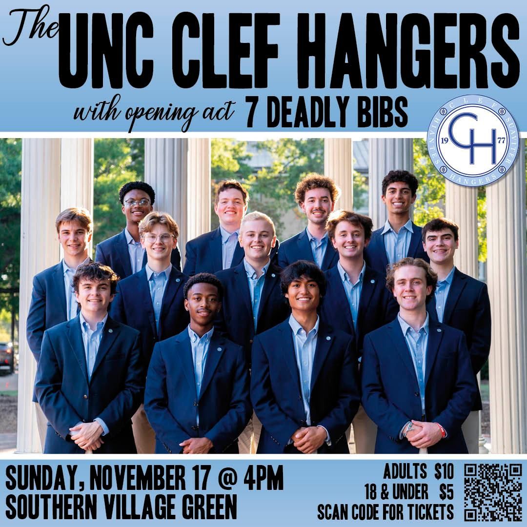 The UNC Clef Hangers, with opening act The Seven Deadly Bibs, on the Southern Village Green