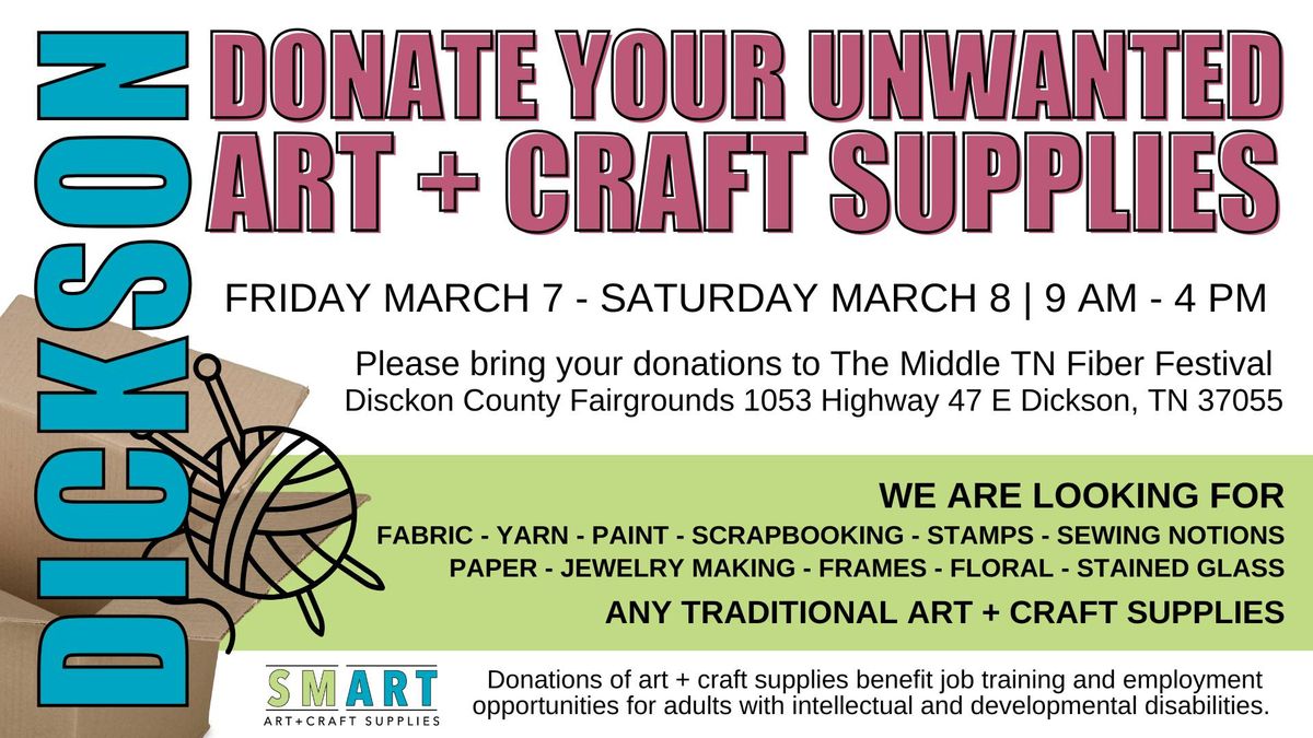 DICKSON: Donate your unwanted art + craft supplies!