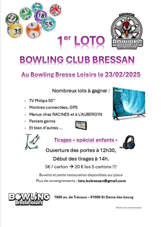 1er loto du Bowling Club Bressan