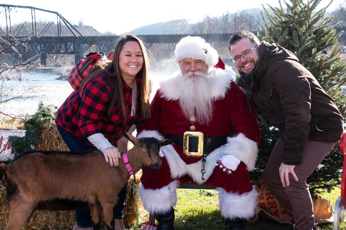 Photos with Santa (and the goats)