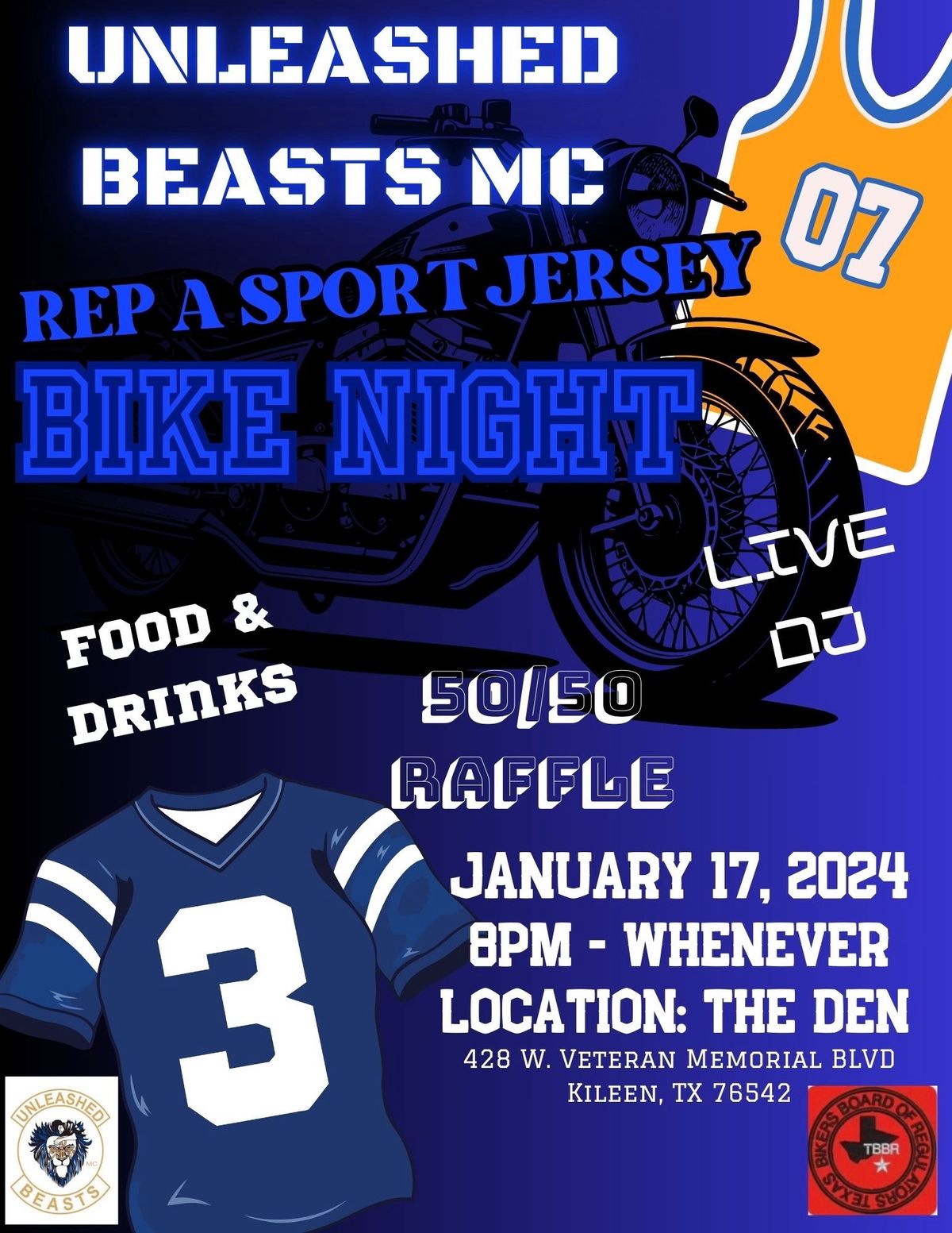 ULB Rep A Sport Jersey Bike Night