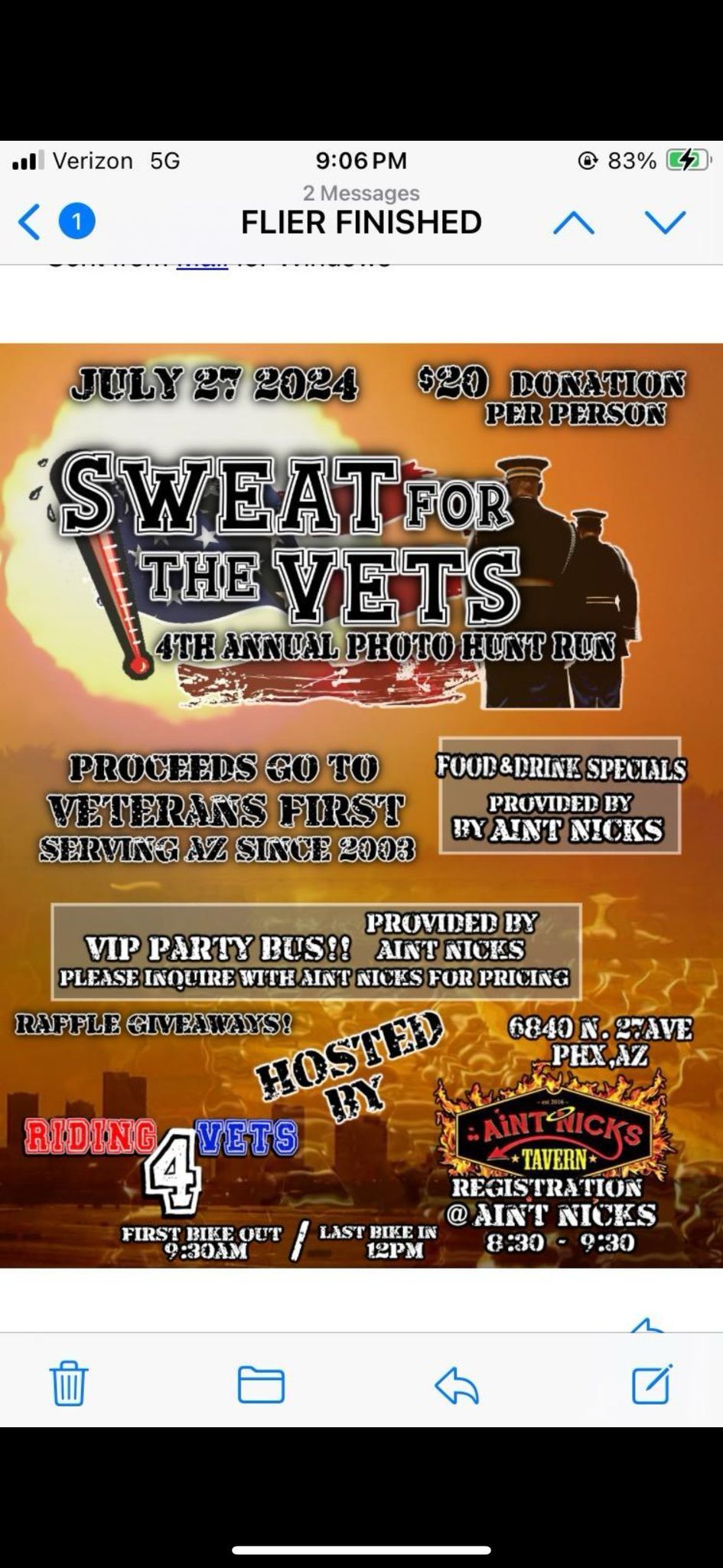 4th Annual Sweat for the Vets