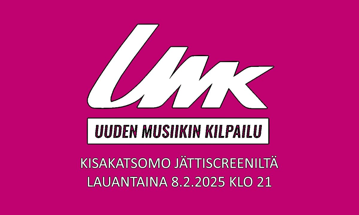 UMK kisakatsomo lauantaina 8.2. klo 21