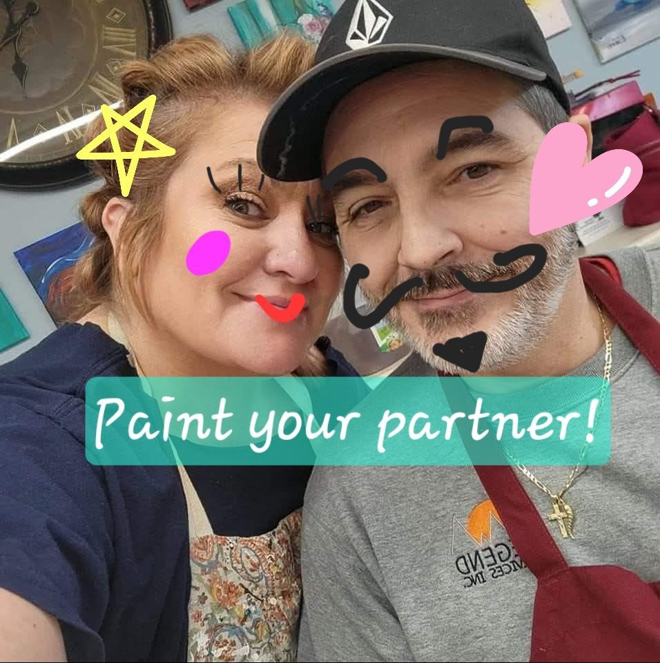 Paint your partner\/BFF on canvas